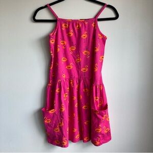 Hanna Andersson Flamingo Print Pink Kids Dress Size 8